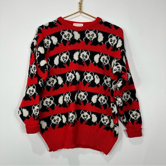 Knit Pics Vintage Wool panda sweater - Picture 2 of 5
